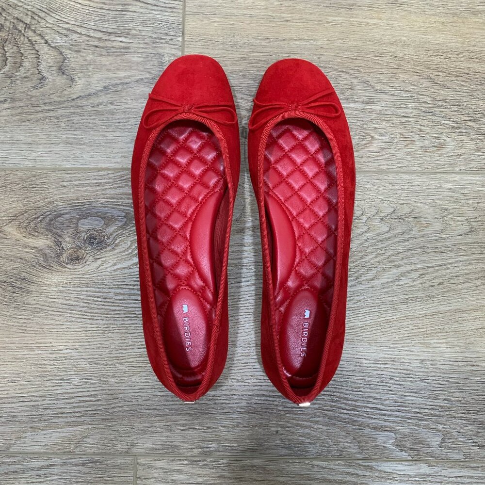 Birdies The Hummingbird "Red Suede" Women's Flats Shoes-Sz 7.5-TRIED ON ONLY
